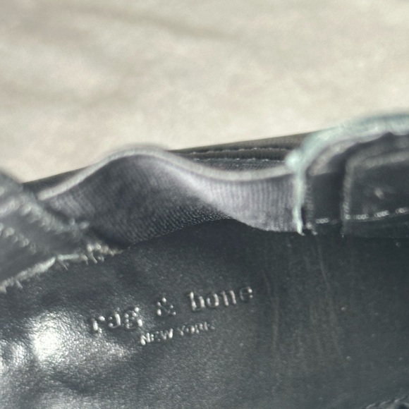 Rag & Bone Walker Black Full Genuine Leather Chelsea Ankle Boot Size 36.5 - Picture 9 of 11